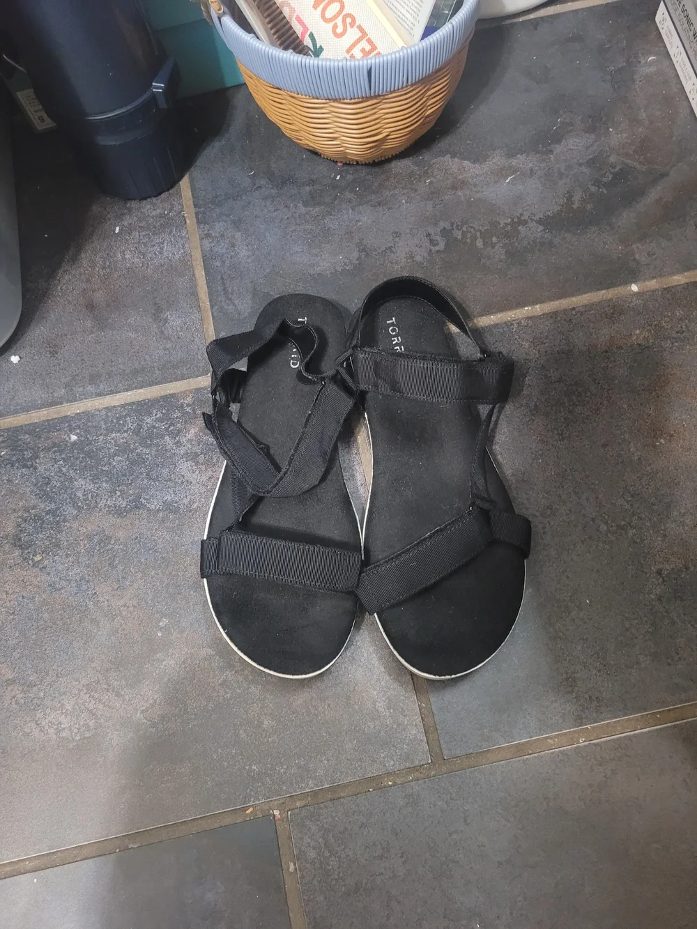 Torrid Black Adjustable Strap Women's Sandals Size 10.5w (Wide)